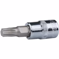 Torx Attacco quadro femmina a norma DIN 3120 / ISO 1174 con sede per sfera di tenuta Con inserto nichelato inserito a pressio ...