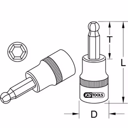 KS Tools 918.3875-E bussola e set di bussole Presa elettrica