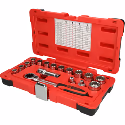 KS Tools 916.4050, Set di bussole, 17 testina/e, Acciaio al cromo vanadio, 1,46 kg