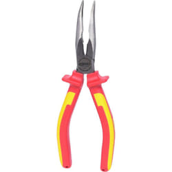 Kstools - Pinza a punte mezzotonde vde ERGO,piegate,205mm