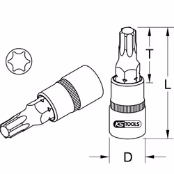 KS Tools 918.1623 bussola e set di bussole Presa elettrica