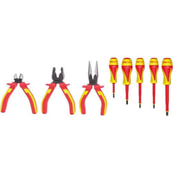 Kstools - ks Tools, 117.1105 vde, Set di pinze e cacciaviti con isolamento a norma din en 60900, 8 pz.