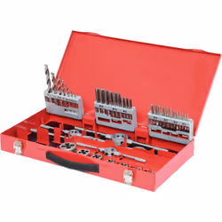 Assortimento universale Maschio a mano scanalato dritto Con giramaschi regolabile e girafiliere In dotazione punte per prefor ...