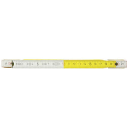 Metro pieghevole in legno,bianco/giallo,2m