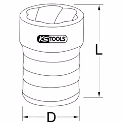 KS Tools 913.1413 bussola e set di bussole Presa elettrica