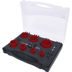 Serie di seghe a tazza p.impianti sanitari,9 pz