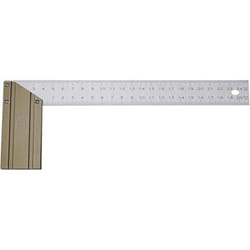 Kstools - ks Tools 300.0221 - Squadra graduata in acciaio ks, manico in alluminio, lama in acciaio temprato graduato, 300 mm