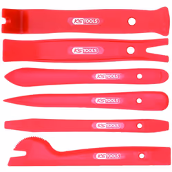 Ideale per smontare diverse parti del rivestimento Pratico assortimento di diversi tipi di cunei e leve Versione compatta e r ...