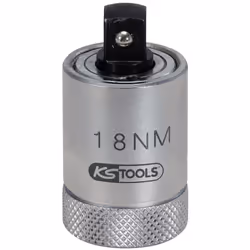 KS Tools 516.1501, Nero, Argento, 18 mm, 3/8", 1 pz, Acciaio, DIN 3120, ISO 1174