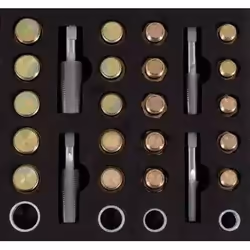KS TOOLS 150.1450 Kit riparazione, filetto vite scarico dell'olio 64 Valigetta di plastica