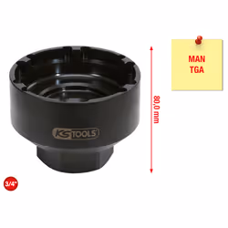 KS Tools 450.0170, Presa elettrica, 3/4", 1 testina/e, Acciaio, ISO 1174, DIN 3121, 2,6 kg