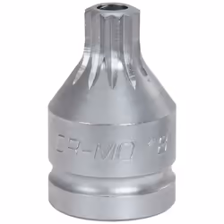 (XZN®) con foro Quadro femmina a norma DIN 3121 / ISO 1174 Esecuzione corta Utilizzo con avvitatori Cromata opaca Cromo-molib ...