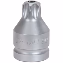 Torx con foro Quadro femmina a norma DIN 3121 / ISO 1174 Esecuzione corta Utilizzo con avvitatori Cromata opaca Cromo-molibde ...