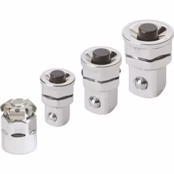 KS Tools 503.4287, Set di bussole, 4 testina/e, Acciaio al cromo vanadio, DIN 3120, ISO 1174, 100 g