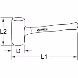 KS Tools 140.5252-E martello Mazzuolo Nero - Vista aggiuntiva 7