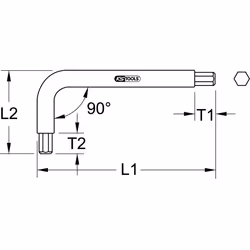 KS Tools 965.0512 chiave esagonale Chiave esagonale a L Metrico/imperiale 1 pz - Vista aggiuntiva 2