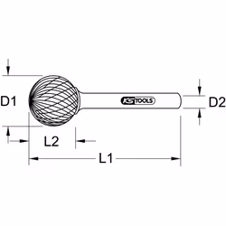 KS Tools 515.3284, Metallo, Rotondo, 1 pz, 1 cm