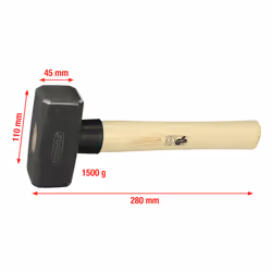 KS Tools 142.5150, Mazzuolo, Acciaio, Legno, 28 cm, 1,6 kg, 1,5 kg