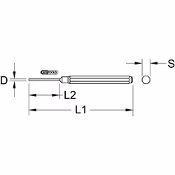 KS Tools 162.0374 punteruolo, set per unghie & punzonatrice Bulino