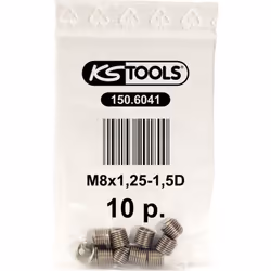 Inserto filettato M8x1,25, 10,8 mm, confezione da 10 Lunghezza totale L in mm 10.8 Peso del tessuto 26 Dimensione della filet ...