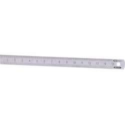Parte superiore 1/2 mm Parte inferiore 1 mm Numeri decimali grandi Graduazione incisa Scala graduata nera Esecuzione antirifl ...
