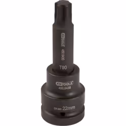 Torx Quadro femmina a norma DIN 3121 / ISO 1174 Finitura lunga Utilizzo con avvitatori Fosfatata Cromo-molibdeno Lunghezza to ...