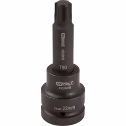 Torx Quadro femmina a norma DIN 3121 / ISO 1174 Finitura lunga Utilizzo con avvitatori Fosfatata Cromo-molibdeno Lunghezza to ...