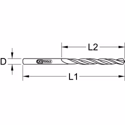 KS Tools 330.5044 punta per trapano Punta per trapano elicoidale 10 pz