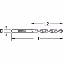 KS Tools 330.7033 punta per trapano Punta per trapano elicoidale 10 pz