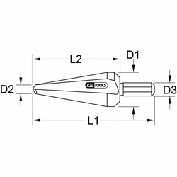 KS Tools 336.0015 punta per trapano Punta a cono per lamiera 1 pz