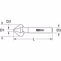 KS Tools 336.0058 punta per trapano Punta per sbavatura 1 pz