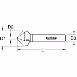 KS Tools 336.0110 punta per trapano Punta per sbavatura 1 pz
