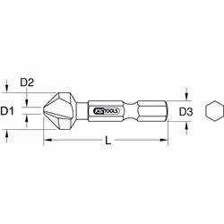 KS Tools 336.0302 punta per trapano Punta per sbavatura 1 pz