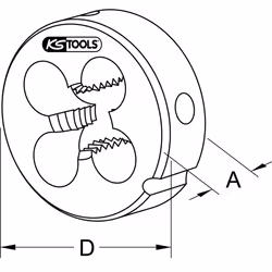 KS Tools 332.0013 strumento da infilare Dado per filettatura