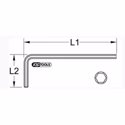 KS TOOLS 151.2607 Cacciavite ad angolo Ad esagono incassato 102, 41 7,0