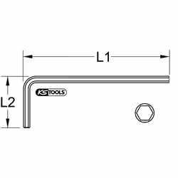 KS Tools 151.2648 chiave esagonale Chiave esagonale a L Imperiale 1 pz
