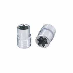 Torx profilo E Attacco quadro femmina a norma DIN 3120 / ISO 1174 con sede per sfera di tenuta Per utilizzo manuale Cromate l ...