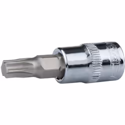 Torx Attacco quadro femmina a norma DIN 3120 / ISO 1174 con sede per sfera di tenuta Con inserto nichelato inserito a pressio ...