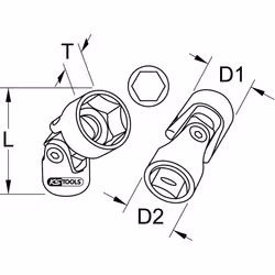 KS Tools 917.3945 bussola e set di bussole Presa elettrica - Vista aggiuntiva 2