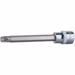 Torx Attacco quadro femmina a norma DIN 3120 / ISO 1174 con sede per sfera di tenuta Finitura lunga Con inserto nichelato ins ...