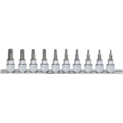 Kstools - 3/8' Serie di bussole p.viti Torx c.foro chrome 10 pzTB10-TB55
