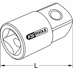 KS Tools 918.3930 adattatore ed estensione per chiavi 1 pz - Vista aggiuntiva 2
