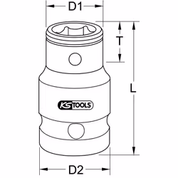 KS Tools 918.4351 bussola e set di bussole Presa elettrica