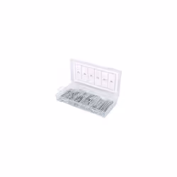 Assortimento coppiglie, 555 pezzi, 1,6 x 25,4 - 4 x 63,5 mm. Fornitura = montato. Norma = DIN 94. Numero pezzi = 555 pz. Tipo ...