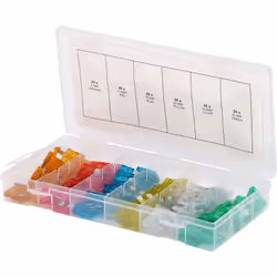 ai sensi di ISO 8820-3 Fusibili con codifica colore per ampère In cassetta di plastica Standard ISO 8820-3 Pezzi in set 120 P ...