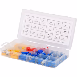 Adatti per cavi con sezione: rosso 0,5-1,5 mm², blu 1,5-2,5 mm², giallo 2,5-6,0 mm² In cassetta di plastica Pezzi in set 160  ...