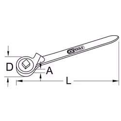 KS Tools 962.3491 chiave a cricchetto 45 pz