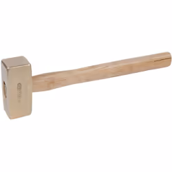 A norma DIN 6475 Con manico in Hickory Testa levigata lucida Angoli smussati Antiscintilla Antideflagrante Resistente alla co ...