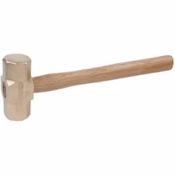 A norma DIN 6475 Con manico in Hickory Testa levigata lucida Angoli smussati Antiscintilla Antideflagrante Resistente alla co ...