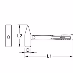 KS Tools 963.2125 martello - Vista aggiuntiva 2
